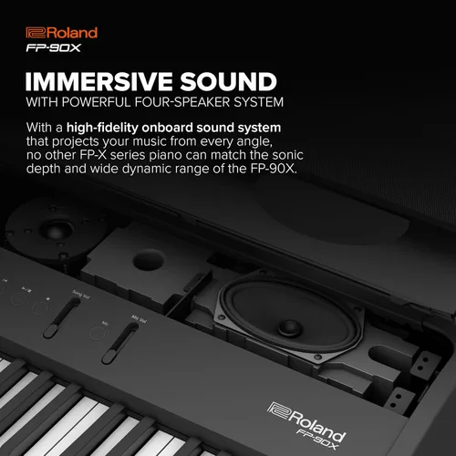 Miniatura 4 de Roland FP-90X Piano digital portátil insignia de 88 teclas Sistema inmersivo y potente de 4 altavoces Tonos acústicos distintivos y modelado