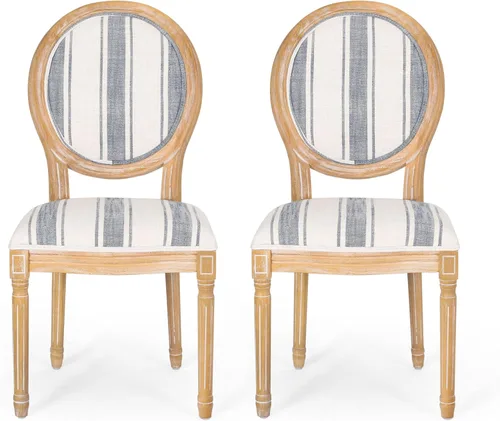 Miniatura 15 de Christopher Knight Home Phinnaeus Silla de comedor de tela beige de poliéster (juego de 2), juego de 2 piezas