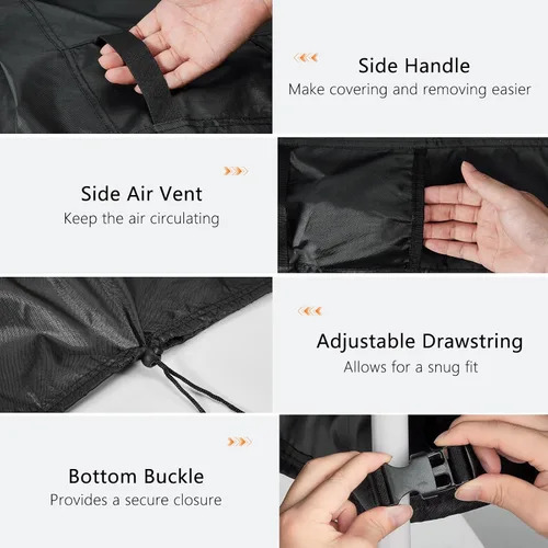 Miniatura 2 de TheElves Cubierta redonda para hoguera de 42 pulgadas, impermeable, resistente para fogatas de propano de 41 a 42 pulgadas, fogatas de gas