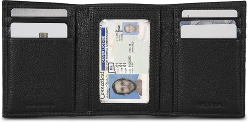 Miniatura 39 de Nautica Men's Trifold Wallet RFID Blocking Protection ID Window Card Slots Genuine Leather Durable