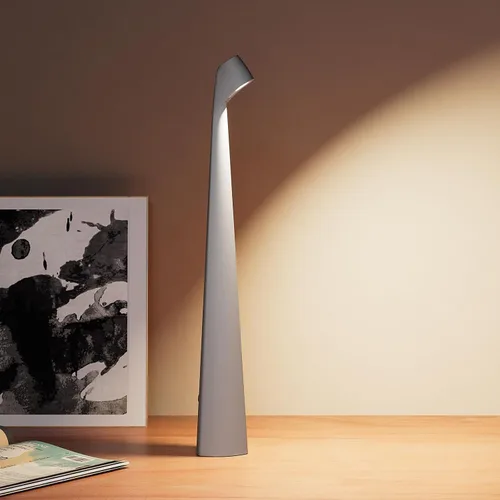 Miniatura 9 de HAPYGI Lámpara de escritorio LED portátil inalámbrica, lámpara de mesa inalámbrica recargable, brillo de 3 niveles, lámpara de mesa para patio, luz