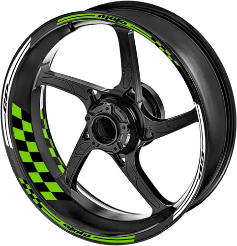 Miniatura 2 de KETABAO Calcomanías de llanta de 17 pulgadas compatibles con ZX-10R ZX-10RR ZX-6R 6RR 6RR 636 Z900 Z1000 Z650 Ninja 400 Verde