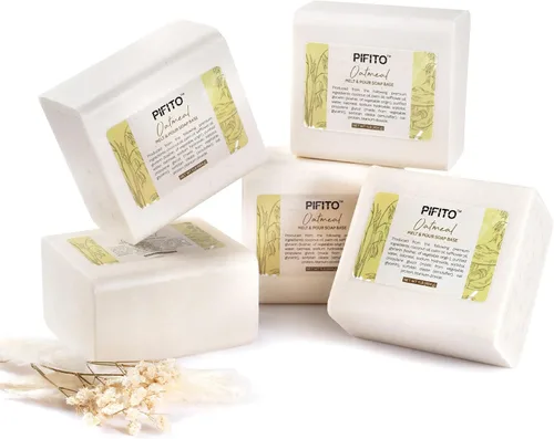pifito Premium Oatmeal Melt y Vierta Jabón base – base de jabón de glicerina vegetales naturales – Excelente mano jabón Making Supplies