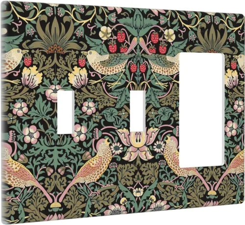 Miniatura 37 de Placa Decorativa de Pared Beige Boho de Mediados de Siglo Sol Abstracto 1-Gang Retro Años 70 Arte Geométrico Moderno con Arco Eléctrico Interruptor