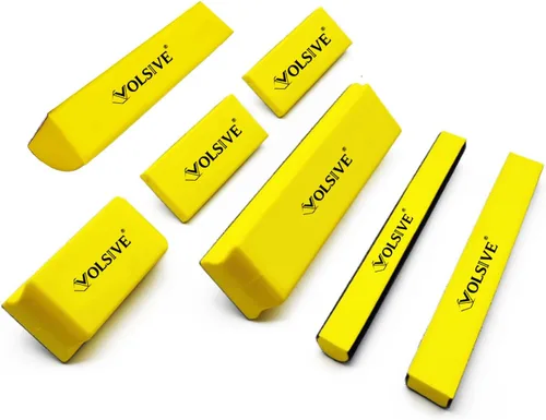 Miniatura 8 de VOLSIVE Juego de 7 piezas de bloque de lijado manual, almohadilla de lijado manual rectangular de mano, formas surtidas intercambiables de gancho