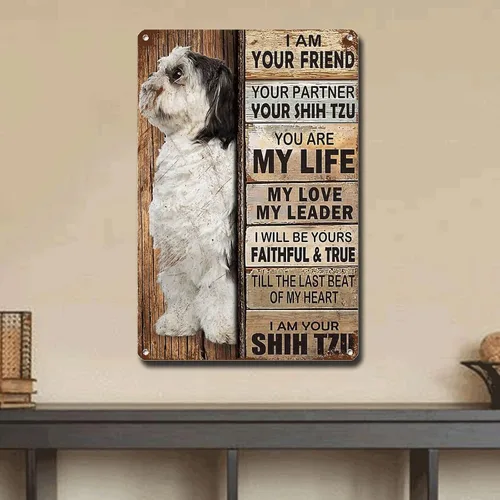 Miniatura 87 de Letrero de metal con texto en inglés "I Am Your Friend", regalo para los amantes de Weimaraner, arte de pared vintage, letreros de barra