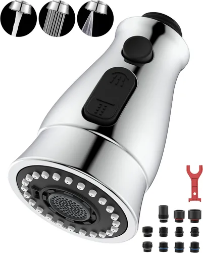Miniatura 10 de J-HVA Reemplazo del cabezal del rociador de grifo de cocina con 15 adaptadores (actualizado) – Grifo de fregadero de cocina extraíble de repuesto