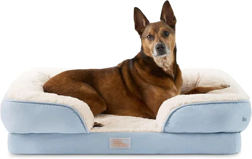 Miniatura 16 de Town & Country Everyday CuddleTown Cómoda Cama Sofá para Mascotas con Refuerzo Sólido, Espuma Tipo Caja de Huevos de Apoyo y Calmante, Base Gris