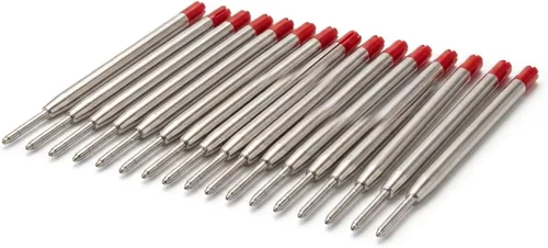Miniatura 14 de Paquete de 20 repuestos de bolígrafo compatibles con TikiPen Black and Blue Parker. Tinta alemana de escritura suave y punta media de 0.039 in