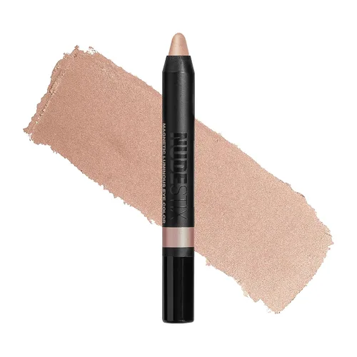 Nudestix Color de ojos luminoso magnético: barra de sombra de ojos crema 4 en 1, delineador, imprimación e iluminador | Larga duración, acabado