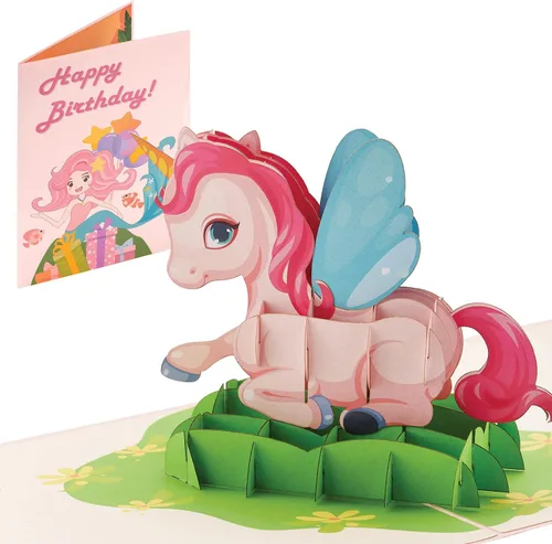 Miniatura 12 de Tarjeta desplegable de feliz cumpleaños Tarjeta de felicitación de cumpleaños con globos emergentes 3D para niños, adultos, familiares y amigos, 5