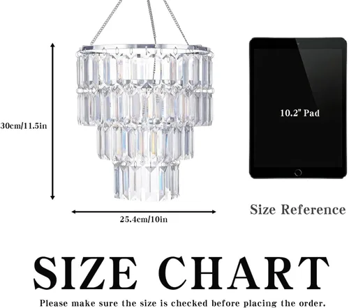 Miniatura 2 de Lámpara de Araña Moderna con Pantalla y Cable de Luz con Enchufe - Accesorio de Iluminación de Lámpara de Araña Cromada - Pantalla de Techo Colgante