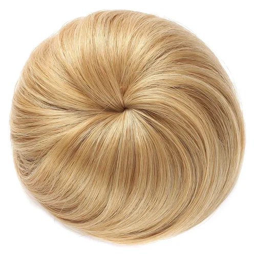 Miniatura 16 de Onedor Extensión de Cabello de Fibra Sintética Chignon Donut Moño Peluca (2# - Marrón Oscuro)