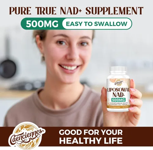 Miniatura 6 de Suplemento liposomal NAD+ de 500 mg, suplemento True NAD Plus, absorción superior, mejora el NAD+ más eficiente que la ribósido de nicotinamida