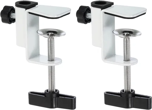 PATIKIL Abrazadera de escritorio de 0.49 pulgadas de diámetro. Abrazadera de escritorio, base universal de abrazadera en C con tornillo ajustable