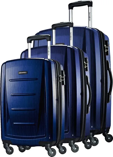Miniatura 268 de Samsonite Winfield 2 Equipaje rígido con ruedas giratorias, Azul profundo, Juego de 3 piezas (20/24/28)