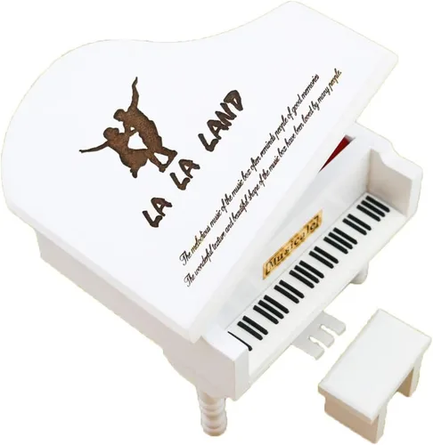 Miniatura 6 de Beauty and The Beast - Caja musical de piano de madera grabada, regalo musical, juega La bella y la bestia, color negro