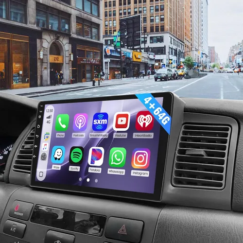 Miniatura 9 de Roinvou [2G+64G] Radio Android para Toyota Corolla EX 2005-2012 Carplay inalámbrico/Android Auto, pantalla táctil de 9 pulgadas para Corolla