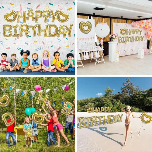 Miniatura 6 de Flotador inflable para piscina de cumpleaños, 15 unidades, con letras de corazón, para fiesta de piscina, globo grande de 20 pulgadas, decoración