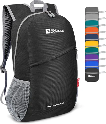 Miniatura 21 de ZOMAKE Mochila ligera y plegable, mochila pequeña para senderismo, resistente al agua, bolsa de día para viajes (azul oscuro)