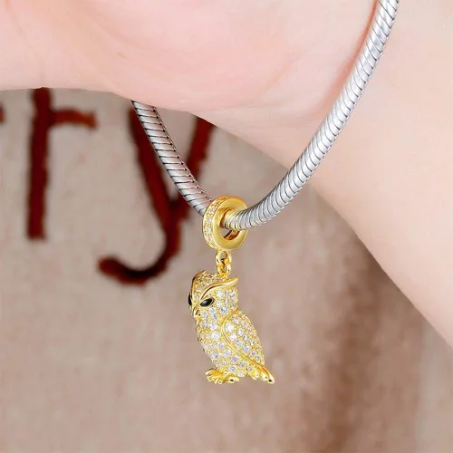 Miniatura 7 de GNOCE Pendant Animal Giraffe Charms for Bracelet 925 Sterling Silver Alpaca Camel Rhinoceros Zebra Dangle Charms for Women Men Girls Jewelry Gift