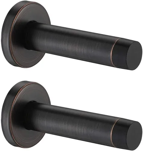 Miniatura 25 de JQK Tope de puerta, acero inoxidable 304 de grosor de 0.039 pulgadas (0.039 in), amortiguador de sonido, tope de puerta, protetor, 2 unidades, Punta