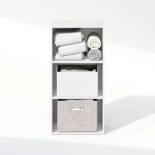 Miniatura 6 de Furinno Reed - Organizadores y almacenamiento de armario, organizador de armario de 3 niveles, estante abierto, para armario, dormitorio, sala