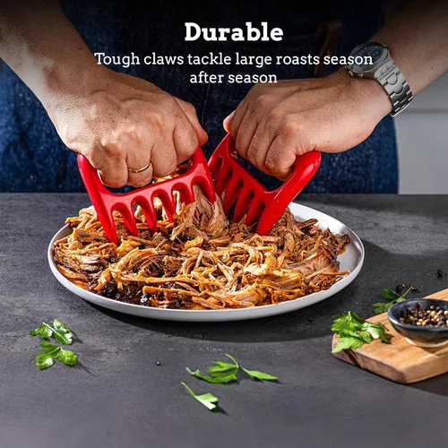 Miniatura 6 de Mountain Grillers Paquete de 2 Garras Bear para Carne - Garras Desmenuzadoras de Carne Resistentes al Calor y Duraderas para Cerdo Desmenuzado
