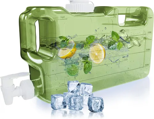 Miniatura 11 de Dispensador de agua para refrigerador HydraFitt de 1.1 galones – Contenedor de agua para refrigerador delgado a prueba de fugas con llave – Jarra