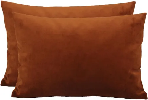 Miniatura 115 de TangDepot - Funda de almohada lisa de terciopelo, funda de cojín supersuave de lujo, muchas opciones de colores y tamaños
