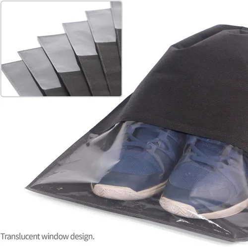 Miniatura 3 de 24 bolsas de viaje para zapatos no tejidas con cuerda para hombres y mujeres, grandes organizadores de bolsas de almacenamiento para zapatos