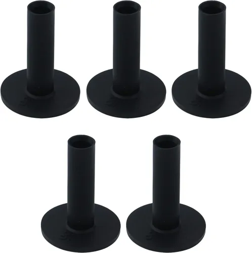5 camisetas de golf de goma de buena elasticidad, base de pelota de golf, color negro, rotación de 90 grados, soporte para pelotas de golf para