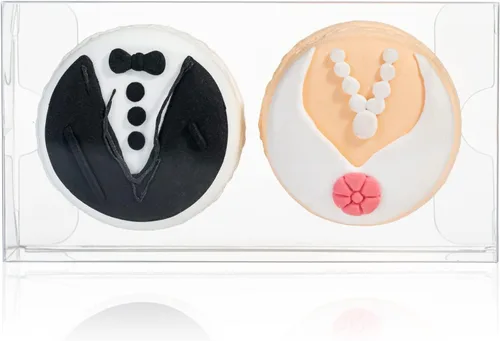 Miniatura 20 de RomanticBaking Paquete de 37 Cajas de Macarons de 4.17" x 2.16" x 1.37" para 2 Brownies Oreo Cubiertos de Chocolate Trufa Golosina Cajas