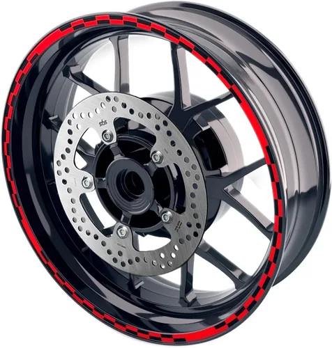 Miniatura 29 de MC MOTOPARTS Pegatinas de llanta exterior de 17 pulgadas C02B compatibles con YZF R125 MT125 MT07 MT10 MT25 FZ25 MT03 (azul)