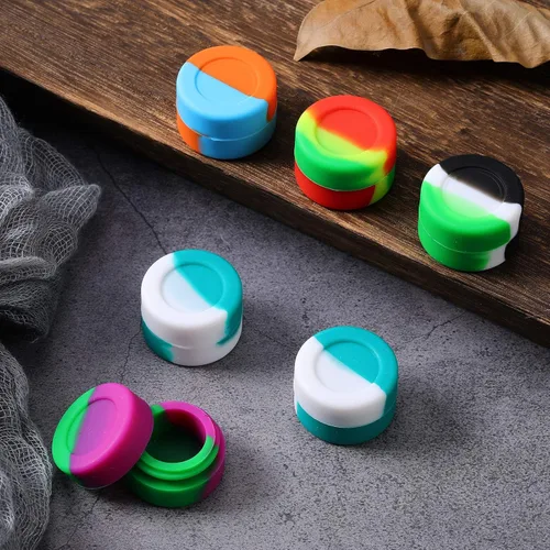 Miniatura 5 de Outus 200 piezas recipientes de cera de silicona de 2 ml (0.067 fl oz) antiadherentes, recipientes de cera de silicona, tarros de almacenamiento