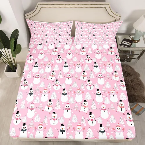 Miniatura 15 de Sábanas de cama con estampado de patas de perro para niños, sábana bajera ajustable de huesos coloridos para los amantes de los perros