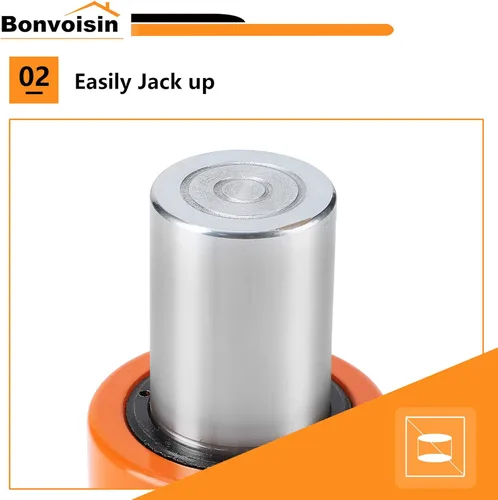 Miniatura 4 de Bonvoisin 20T cilindro hidráulico Jack Porta Power Ram 2" carrera mini cilindros de elevación de efecto simple para maquinaria construcción naval