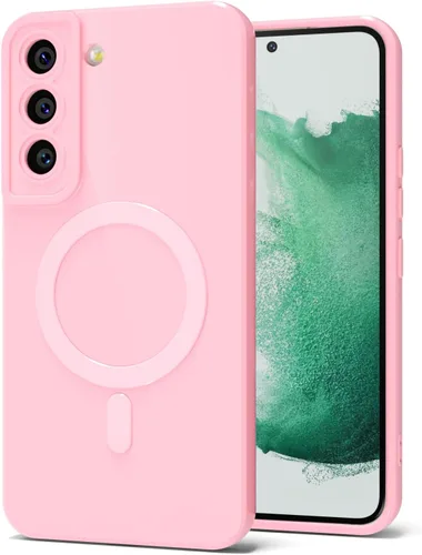 Miniatura 123 de Svanove para Samsung Galaxy S22 Funda de teléfono de silicona magnética, compatible con Magsafe, linda para mujeres, brillante color brillante, gel