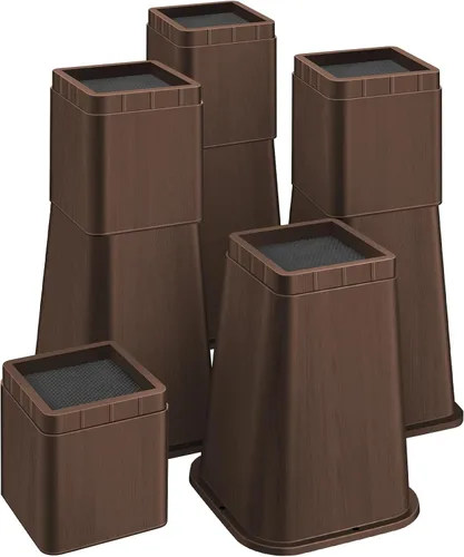 Miniatura 10 de shouwuhho Elevador de Cama de 8 Pulgadas de Alta Resistencia, Elevador de Muebles de 12" 8" 4" para Mesa, Pata de Escritorio, Sofá, Sofá Cama