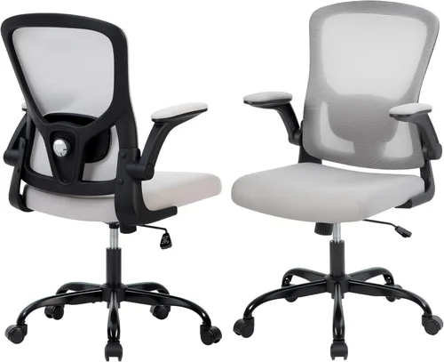 Miniatura 13 de Silla de oficina para personas pesadas, silla de escritorio ergonómica de 350 libras con reposacabezas ajustable, soporte lumbar, brazos abatibles