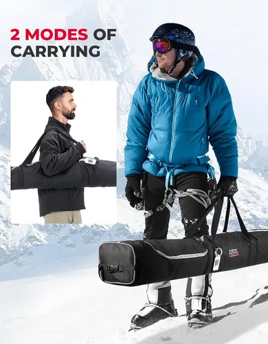 Miniatura 6 de KEMIMOTO Ski Bag, 360° Fully Padded Ski Bag, Fit Skis Up to 78.74 inches (200cm), Water-resistant and Durable Perfect for Road Trips and Air Travel