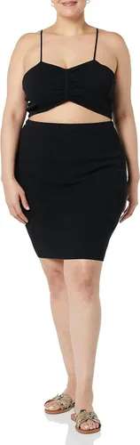 Miniatura 4 de The Drop Minivestido tipo suéter ajustado con tiras Ailyn para mujer