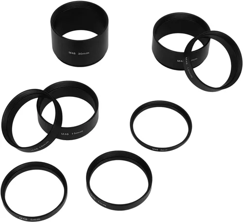 Juego de tubos de extensión para telescopio, 8 piezas M48X0.75 Kit de tubo de extensión de longitud focal 3 5 7 10 12 15 20 1.181 in anillo