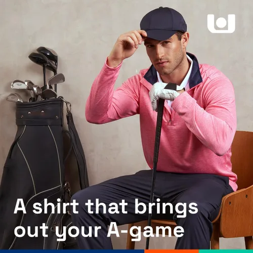 Miniatura 9 de Long Sleeve Golf Shirt Men 14 Zip Pullover Mens Long Sleeve Sun Protection Shirts UPF 50 Lightweight Athletic Pullover