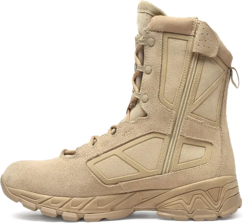 Miniatura 9 de RIELD Botas de trabajo tácticas militares para hombre, ligeras, con cremallera lateral, botas de combate del ejército, para senderismo