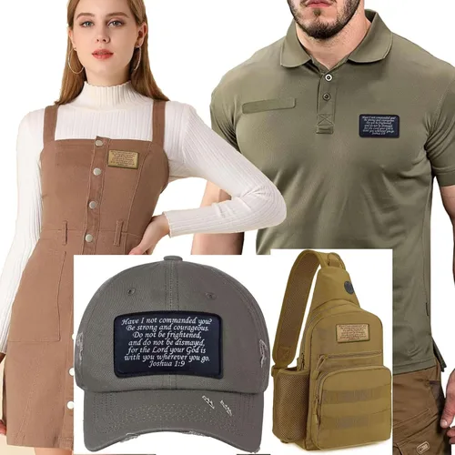 Miniatura 5 de Joshua 1:9 Parche bíblico de Jesús – Have I Not Commanded You - Parche de bordado con gancho y bucle para equipo táctico chaleco, gorras, bolsos