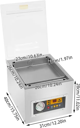 Miniatura 3 de Sellador al vacío de cámara, máquina de envasado de cocina, sellador al vacío de cámara de alimentos de cocina, sellador al vacío de 110 V