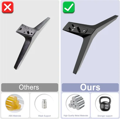 Miniatura 5 de Patas de metal para TV LG base de TV, solo para 70 pulgadas 75 pulgadas LG TV patas 70UJ6570 70UK6550PUA 70UM7370 75UJ6500 75UJ6470 75UJ6470UC