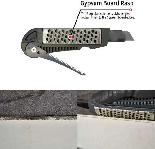 Miniatura 3 de Paneles de yeso 4 en 1 Multi Cuchillo para paneles de yeso Multiherramienta para paneles de yeso Rasp Plaster Planer Jab Saw Cinta métrica Gancho