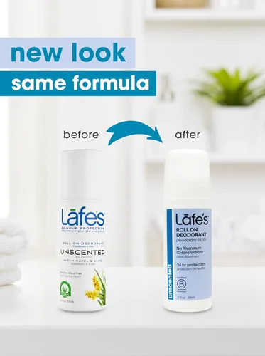Miniatura 2 de Lafe's Desodorante natural Desodorante natural roll-on de 3 onzas sin aluminio Sin parabenos y sin bicarbonato de sodio con protección las 24